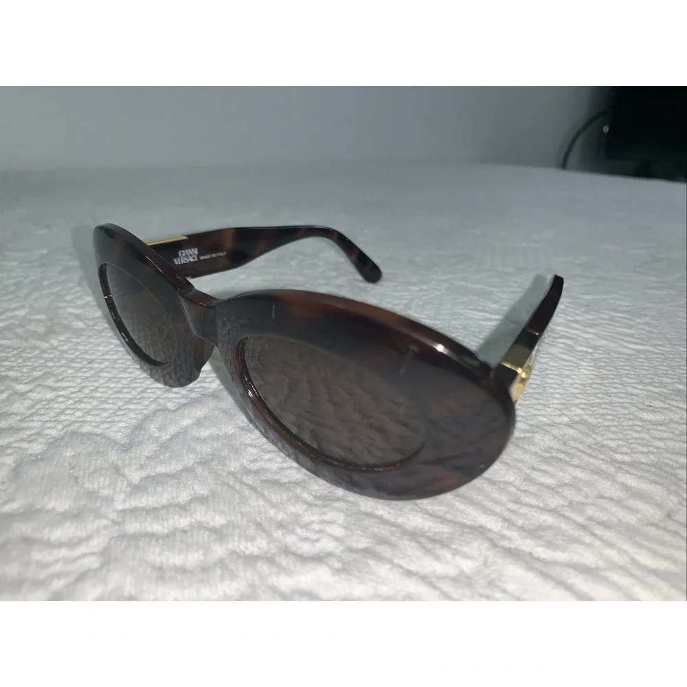 Rare Vintage Gianni Versace 415/C Medusa Sunglasses Tortoise Italy 90s Biggie